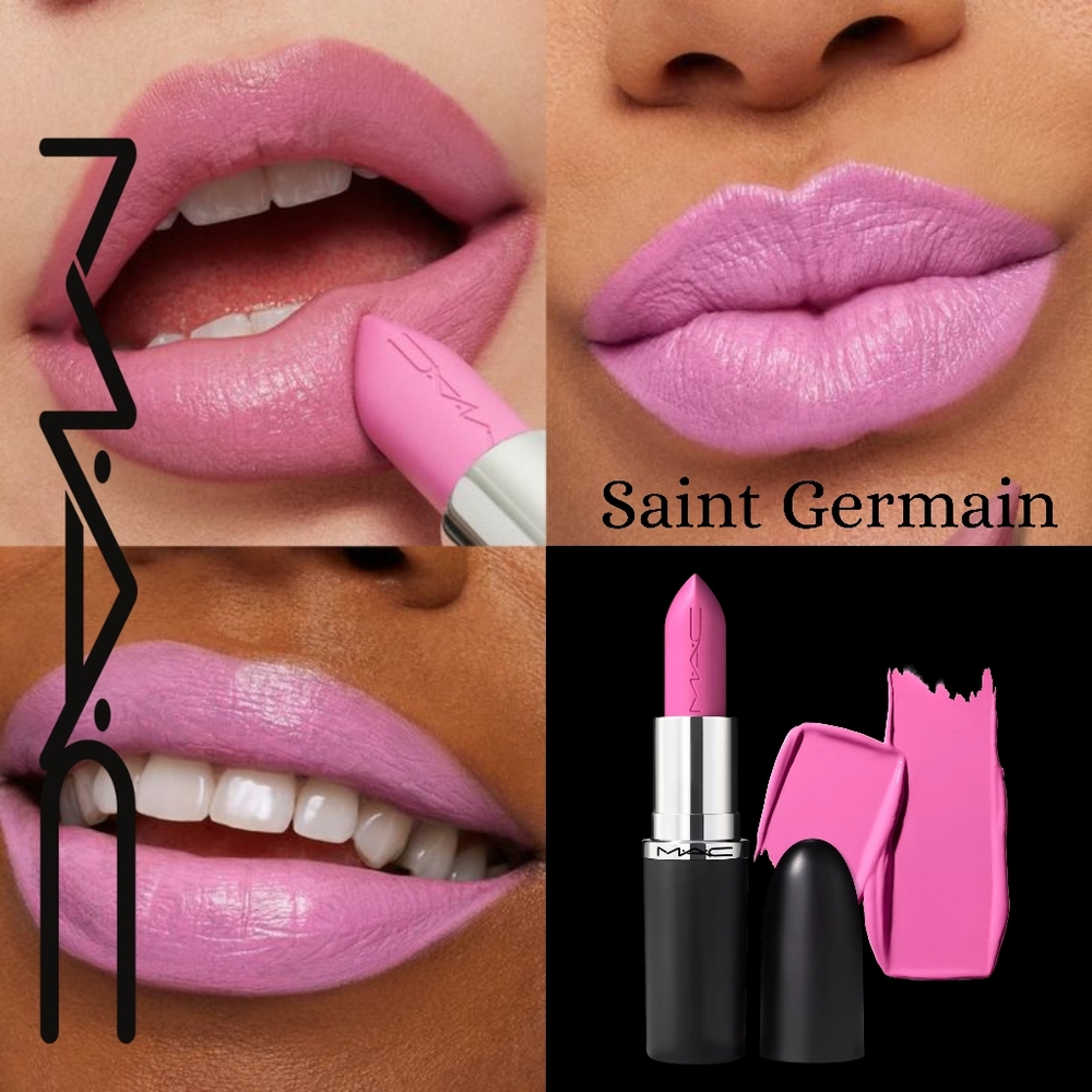 MAC 🩷 M·A·Cximal Sleek Satin Lipstick - Saint Germain - Clean Pastel Pin